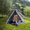Grey Pop-Up Camping Tent 2-3 Person 360° Mesh Privacy Outdoor Shelter